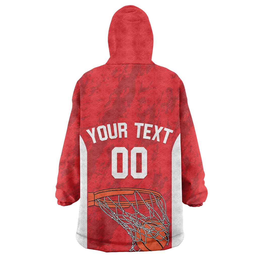 Afro Basketball Custom Tunisia Wearable Blanket Hoodie Go Champions Eagles of Carthage - African Pride