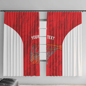 Afro Basketball Custom Tunisia Window Curtain Go Champions Eagles of Carthage - African Pride