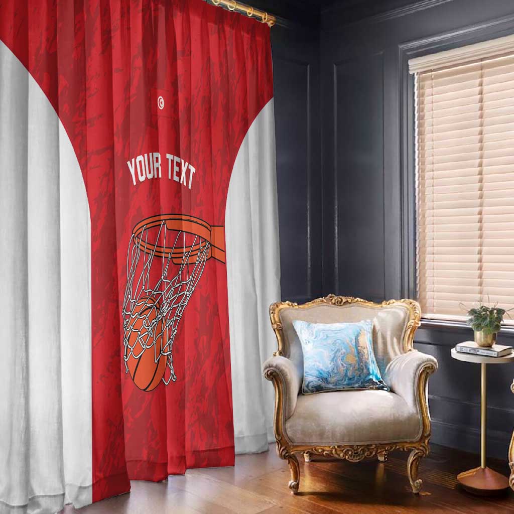 Afro Basketball Custom Tunisia Window Curtain Go Champions Eagles of Carthage - African Pride