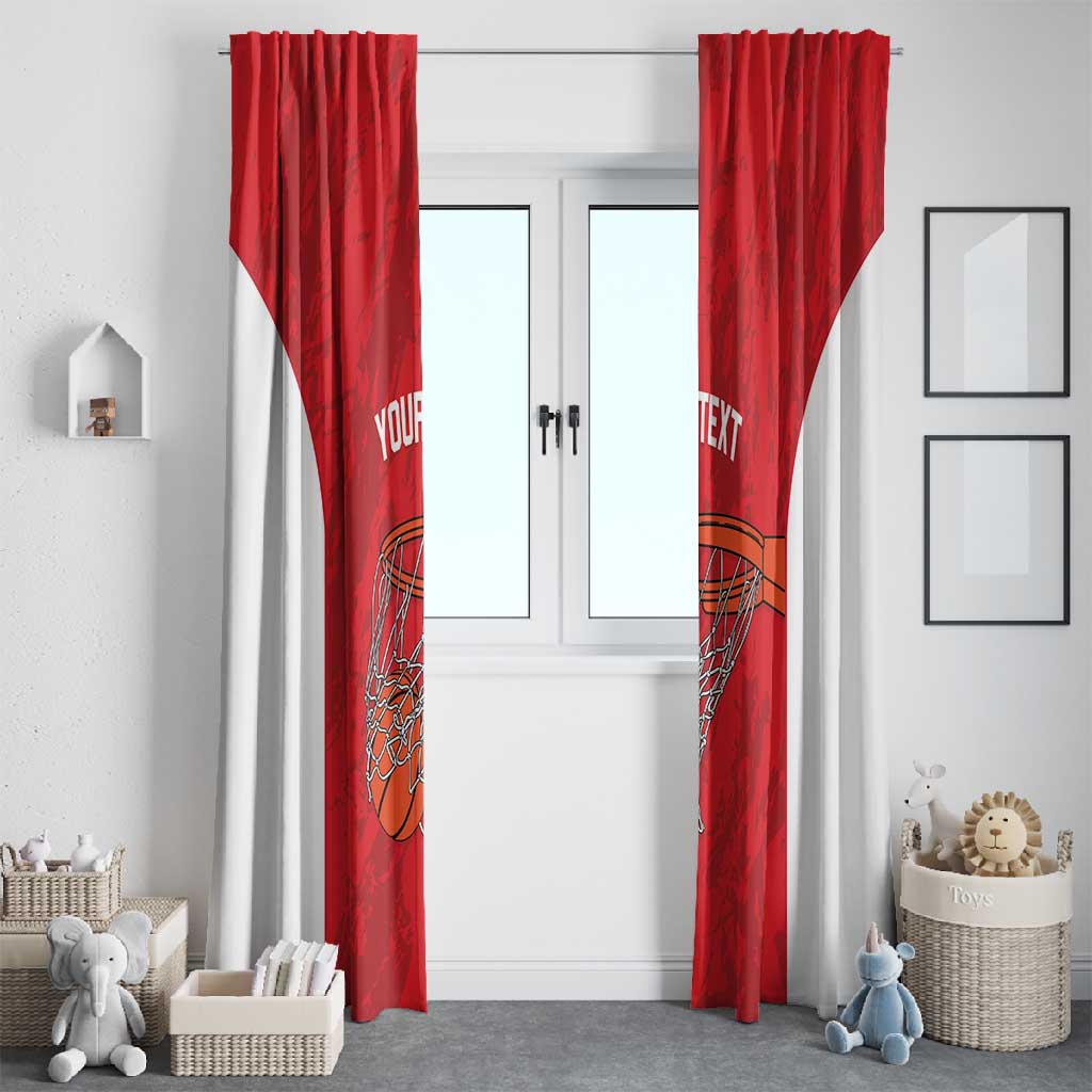 Afro Basketball Custom Tunisia Window Curtain Go Champions Eagles of Carthage - African Pride