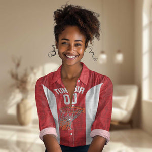 Afro Basketball Custom Tunisia Women Casual Shirt Go Champions Eagles of Carthage - African Pride