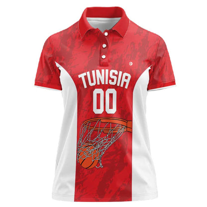 Afro Basketball Custom Tunisia Women Polo Shirt Go Champions Eagles of Carthage - African Pride