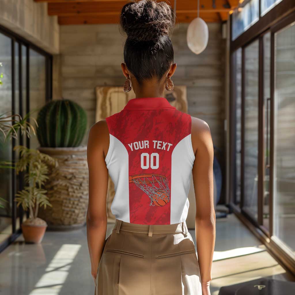 Afro Basketball Custom Tunisia Women Sleeveless Polo Shirt Go Champions Eagles of Carthage - African Pride