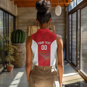 Afro Basketball Custom Tunisia Women Sleeveless Polo Shirt Go Champions Eagles of Carthage - African Pride