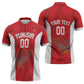 Tunisia Basketball Custom Zipper Polo Shirt Go Champions Eagles of Carthage
