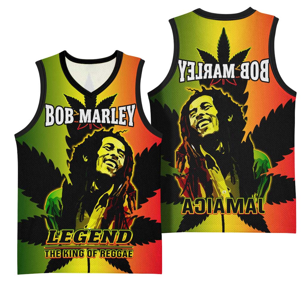 Afro Jamaica Legend Bob Basketball Jersey The King Of Reggae - African Pride