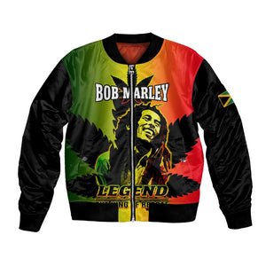 Afro Jamaica Legend Bob Bomber Jacket The King Of Reggae