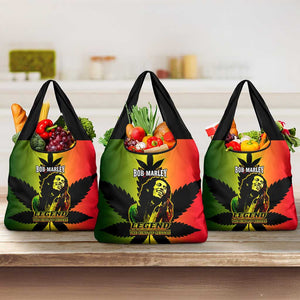 Afro Jamaica Legend Bob Grocery Bag The King Of Reggae