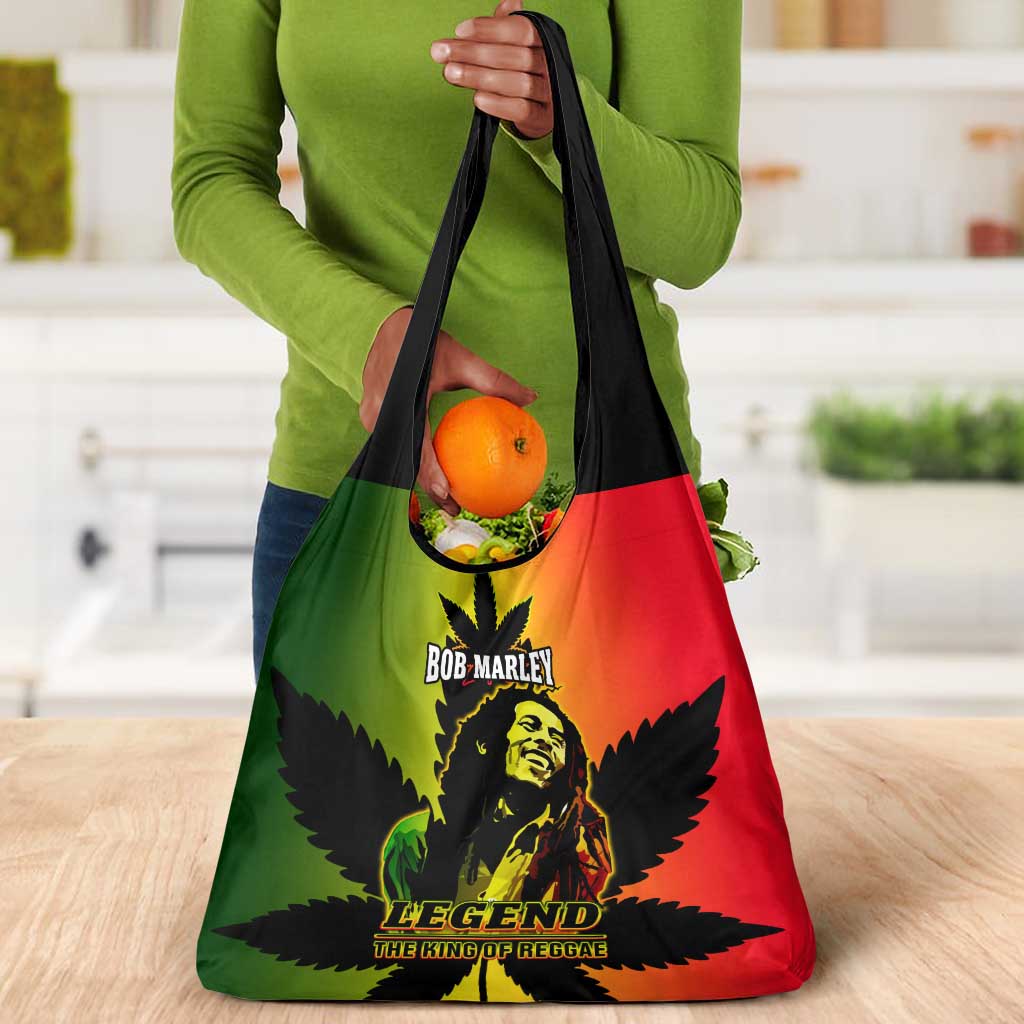 Afro Jamaica Legend Bob Grocery Bag The King Of Reggae