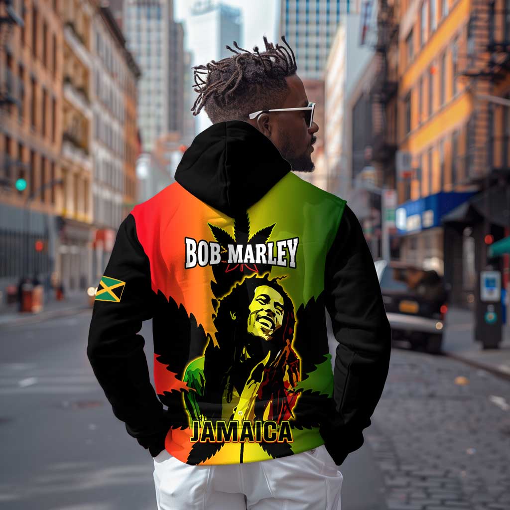 Afro Jamaica Legend Bob Hoodie The King Of Reggae