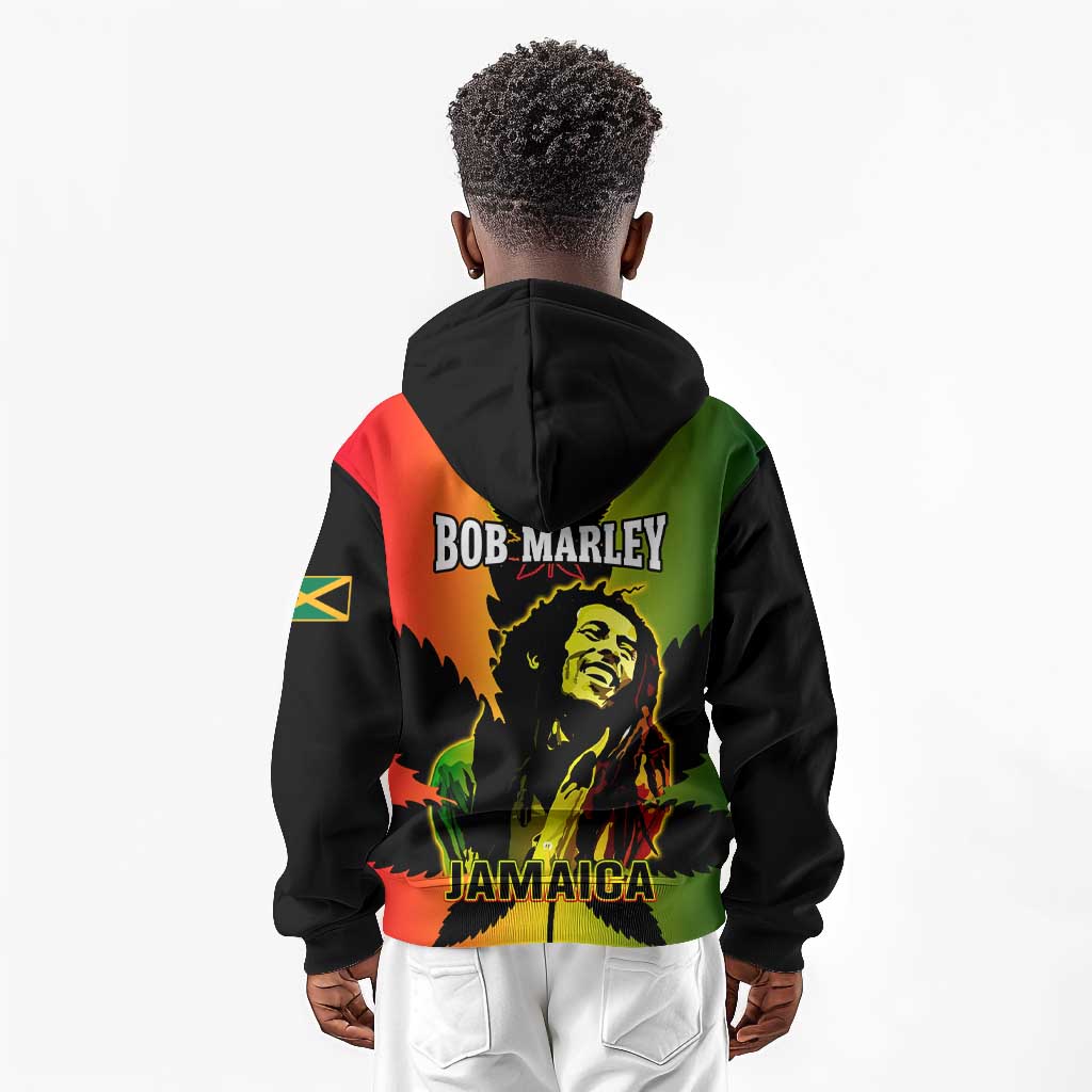 Afro Jamaica Legend Bob Kid Hoodie The King Of Reggae