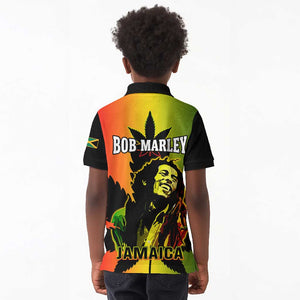 Afro Jamaica Legend Bob Kid Polo Shirt The King Of Reggae