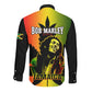 Afro Jamaica Legend Bob Long Sleeve Button Shirt The King Of Reggae