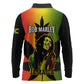 Afro Jamaica Legend Bob Long Sleeve Polo Shirt The King Of Reggae