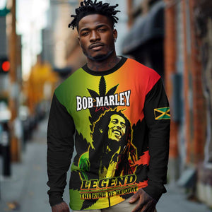 Afro Jamaica Legend Bob Long Sleeve Shirt The King Of Reggae
