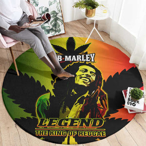Afro Jamaica Legend Bob Round Carpet The King Of Reggae
