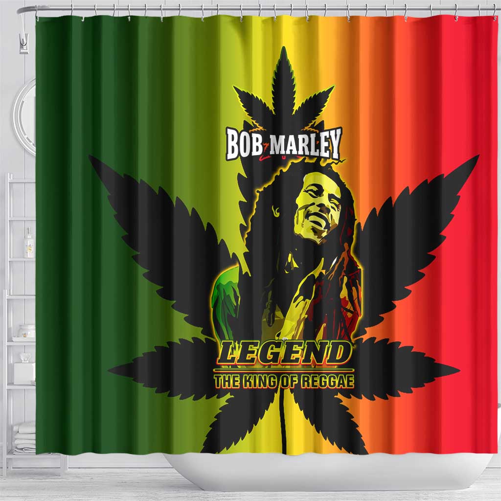 Afro Jamaica Legend Bob Shower Curtain The King Of Reggae