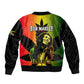 Afro Jamaica Legend Bob Sleeve Zip Bomber Jacket The King Of Reggae