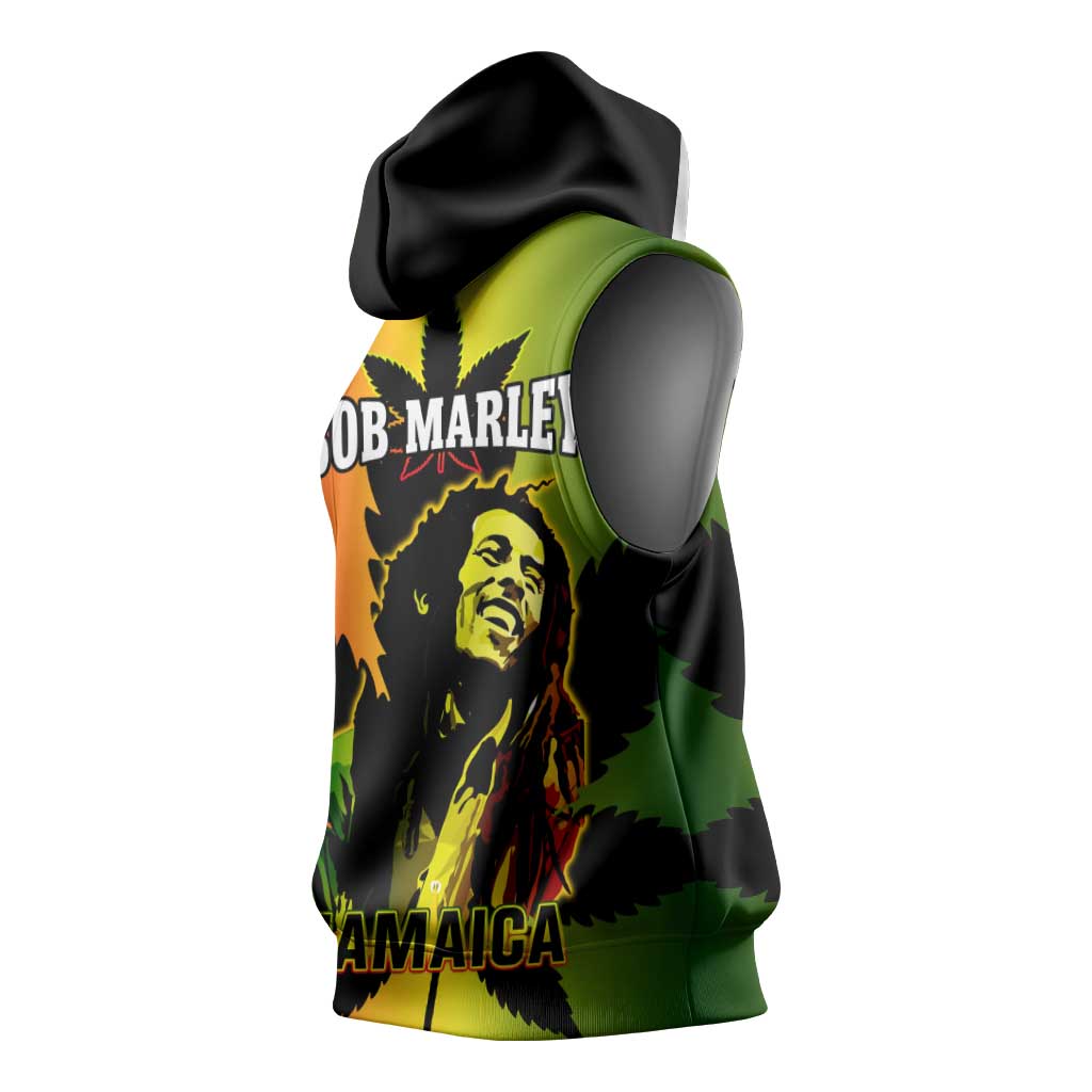 Afro Jamaica Legend Bob Sleeveless Hoodie The King Of Reggae - African Pride
