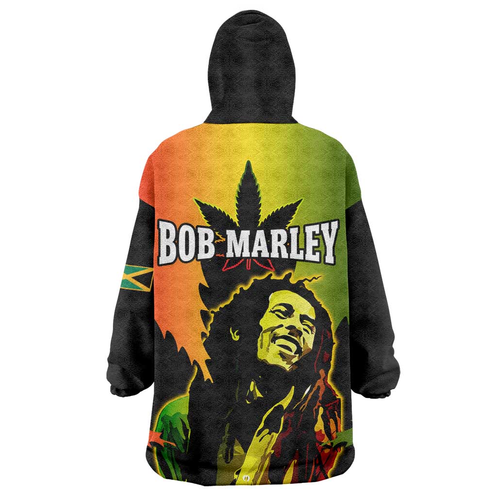 Afro Jamaica Legend Bob Wearable Blanket Hoodie The King Of Reggae