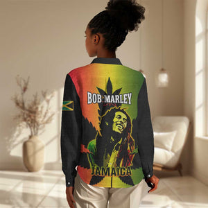 Afro Jamaica Legend Bob Women Casual Shirt The King Of Reggae LT14