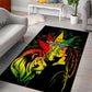 Afro Jamaica Legend Bob Area Rug Lion With Cannabis Leaf Pattern LT14