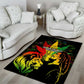Afro Jamaica Legend Bob Area Rug Lion With Cannabis Leaf Pattern LT14