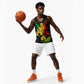 Afro Jamaica Legend Bob Basketball Jersey Lion With Cannabis Leaf Pattern LT14