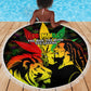 Afro Jamaica Legend Bob Beach Blanket Lion With Cannabis Leaf Pattern LT14