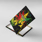 Afro Jamaica Legend Bob Canvas Wall Art Lion With Cannabis Leaf Pattern LT14
