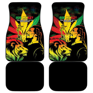 Afro Jamaica Legend Bob Car Mats Lion With Cannabis Leaf Pattern LT14