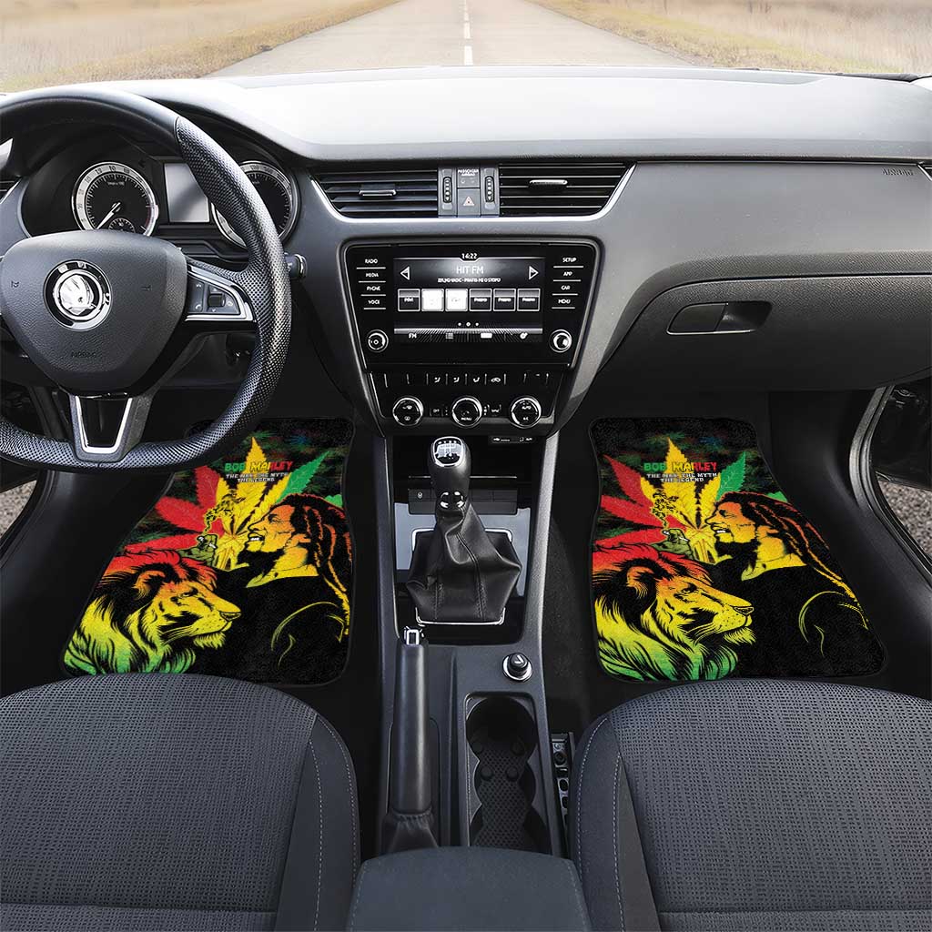 Afro Jamaica Legend Bob Car Mats Lion With Cannabis Leaf Pattern LT14