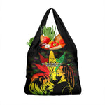 Afro Jamaica Legend Bob Grocery Bag Lion With Cannabis Leaf Pattern LT14