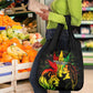 Afro Jamaica Legend Bob Grocery Bag Lion With Cannabis Leaf Pattern LT14
