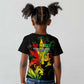 Afro Jamaica Legend Bob Kid T shirt Lion With Cannabis Leaf Pattern LT14