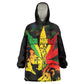 Afro Jamaica Legend Bob Kid Wearable Blanket Hoodie Lion With Cannabis Leaf Pattern LT14