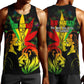 Afro Jamaica Legend Bob Men Tank Top Lion With Cannabis Leaf Pattern LT14