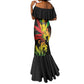 Afro Jamaica Legend Bob Mermaid Dress Lion With Cannabis Leaf Pattern LT14