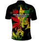 Afro Jamaica Legend Bob Polo Shirt Lion With Cannabis Leaf Pattern