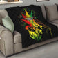 Afro Jamaica Legend Bob Quilt Lion With Cannabis Leaf Pattern LT14