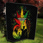 Afro Jamaica Legend Bob Quilt Lion With Cannabis Leaf Pattern LT14