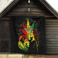 Afro Jamaica Legend Bob Quilt Lion With Cannabis Leaf Pattern LT14