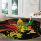 Afro Jamaica Legend Bob Round Carpet Lion With Cannabis Leaf Pattern