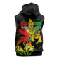 Afro Jamaica Legend Bob Sleeveless Hoodie Lion With Cannabis Leaf Pattern LT14