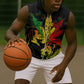 Afro Jamaica Legend Bob Sleeveless Zip Hoodie Lion With Cannabis Leaf Pattern LT14