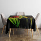 Afro Jamaica Legend Bob Tablecloth Lion With Cannabis Leaf Pattern LT14