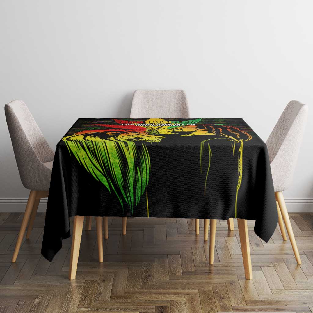 Afro Jamaica Legend Bob Tablecloth Lion With Cannabis Leaf Pattern LT14