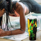 Afro Jamaica Legend Bob Tumbler With Handle Lion With Cannabis Leaf Pattern