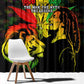 Afro Jamaica Legend Bob Window Curtain Lion With Cannabis Leaf Pattern LT14