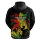 Afro Jamaica Legend Bob Zip Hoodie Lion With Cannabis Leaf Pattern LT14